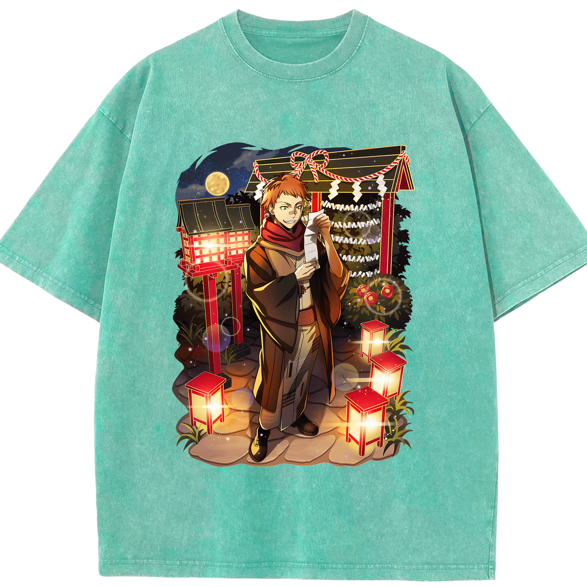 （画像用） 文豪ストレイドッグス Bungo Stray Dogs 綿100% ヴィンテージ風 半袖Tシャツ（フロントプリント）